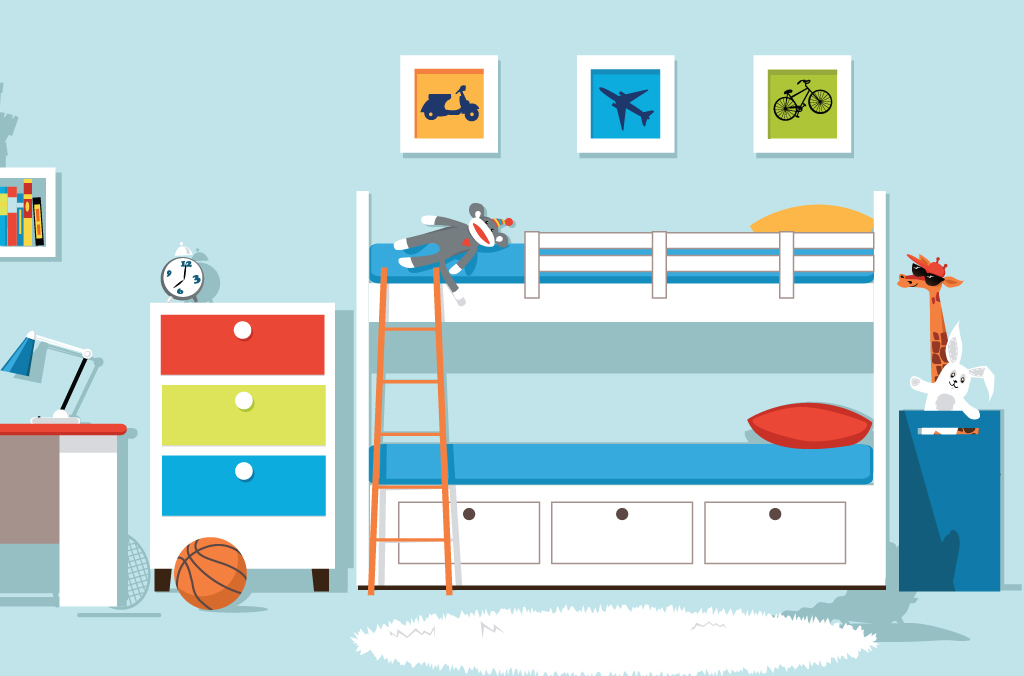 A boy's bedroom colour with a comfortable kid mattress | Centuary Mattress